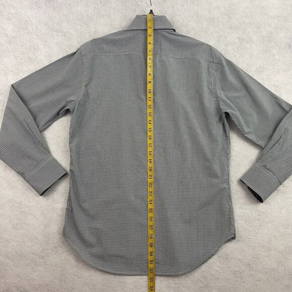 Bristol & Bull Shirt Mens Size Medium 15- 15 1/2 32/33 Blue Check Button Up - Picture 11 of 14